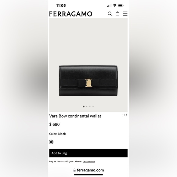 Salvatore Ferragamo Vara Black Leather Wallet - Picture 16 of 16